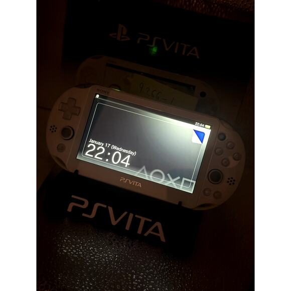 white/yellow ps vita 2000 w/accessories and box! - Picture 4 of 8